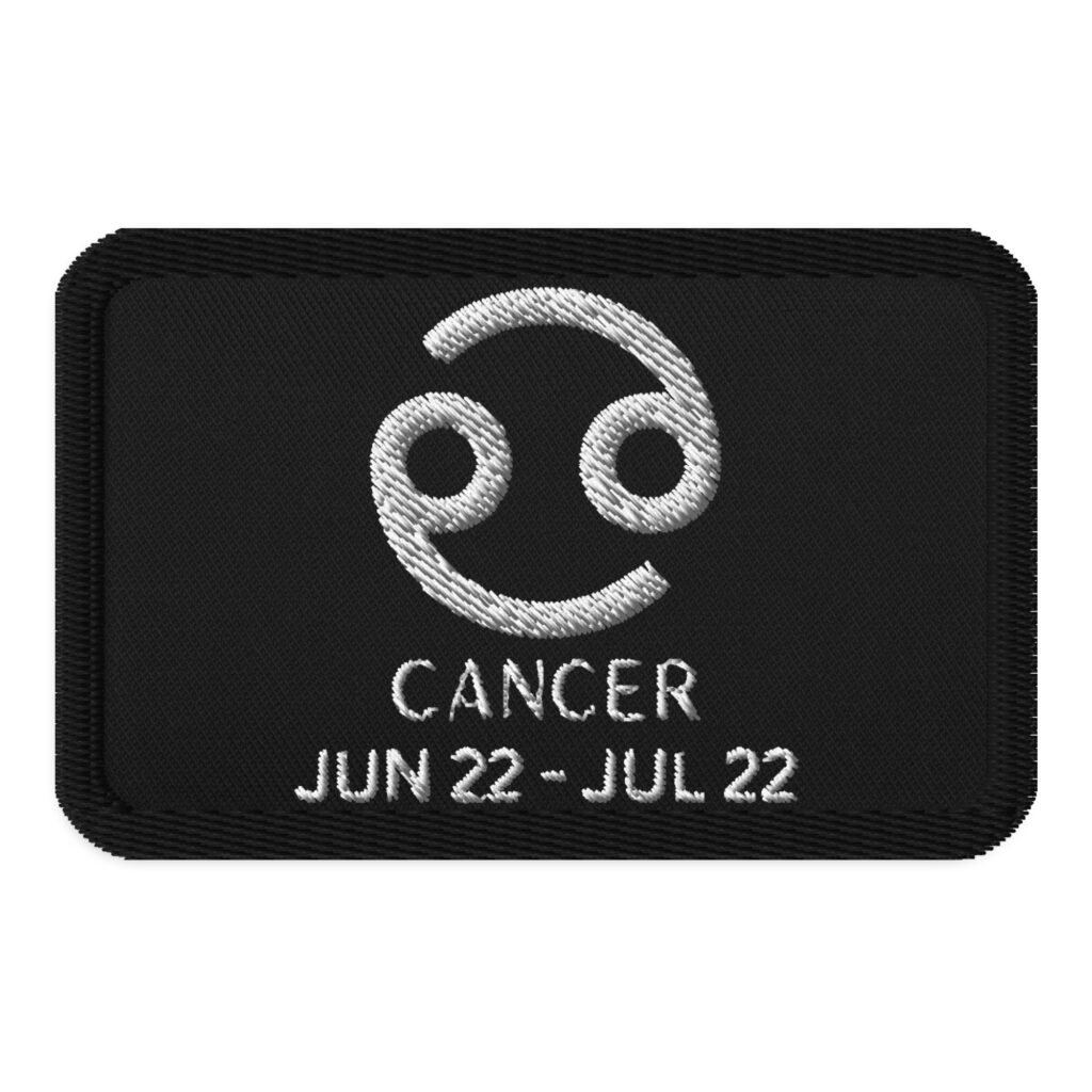 Cancer Zodiac Embroidered patches - lotzagoodstuf.com