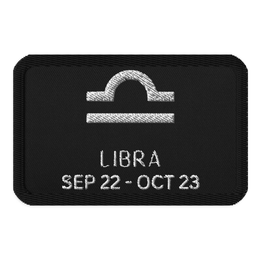 Libra Zodiac Embroidered patches - lotzagoodstuf.com