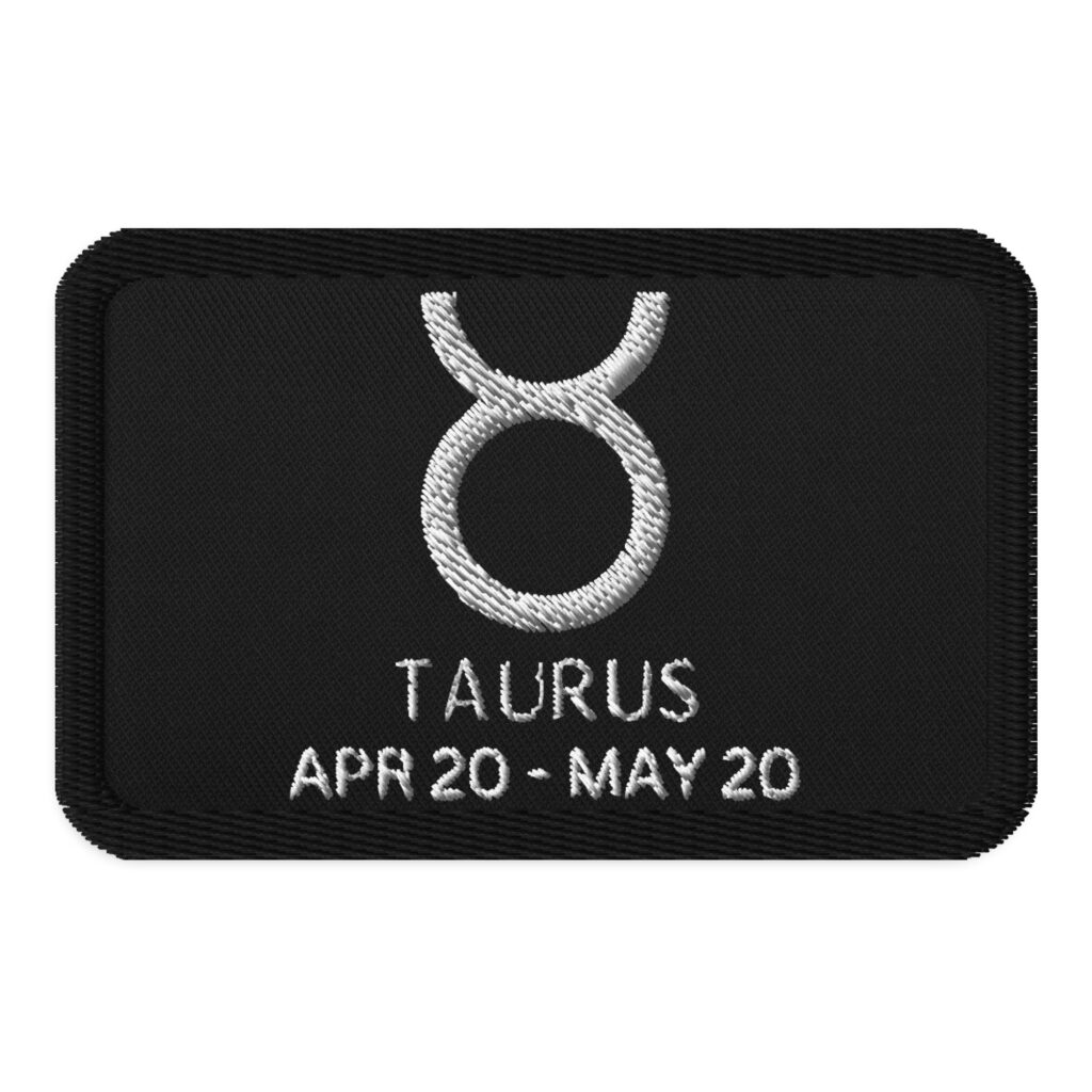 Taurus Zodiac Embroidered patches - lotzagoodstuf.com