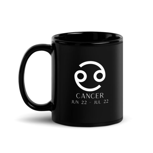 Cancer Zodiac Black Glossy Mug