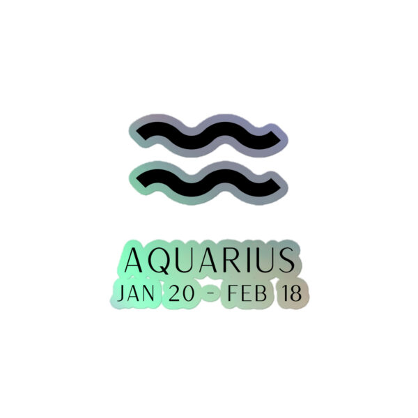 Aquarius Zodiac Holographic stickers