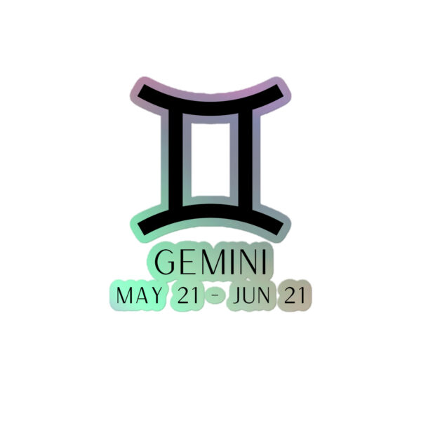 Gemini Zodiac Holographic stickers