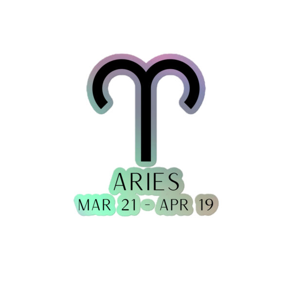 Aries Zodiac Holographic stickers