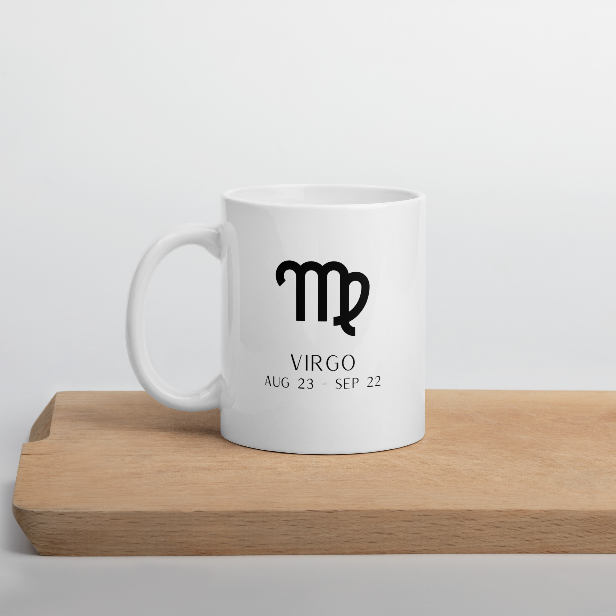 Virgo Zodiac White glossy mug