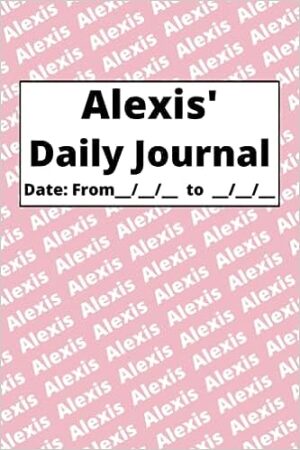 Personalized Daily Journal – Alexis: Pink cover
