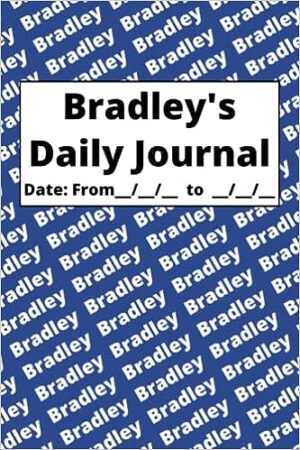 Personalized Daily Journal – Bradley: Blue cover