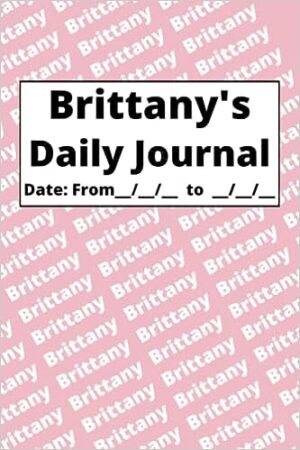 Personalized Daily Journal – Brittany: Pink cover