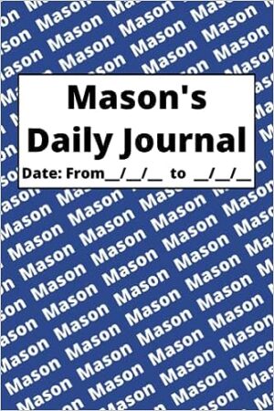 Personalized Daily Journal – Mason: Blue cover