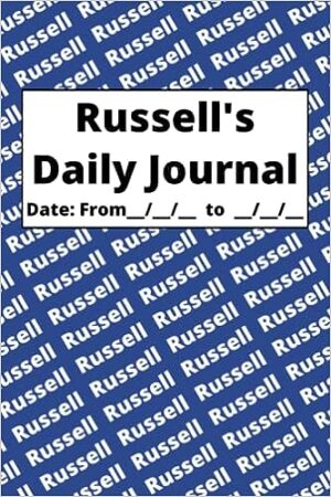 Personalized Daily Journal – Russell: Blue cover