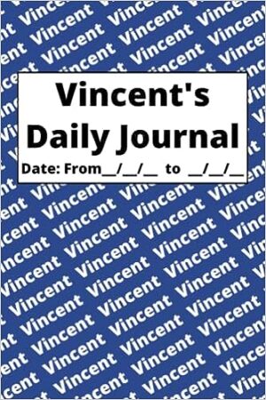Personalized Daily Journal – Vincent: Blue cover