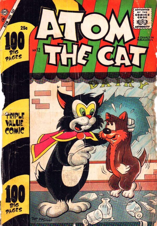 Atom the Cat No12: Vintage Golden Age Superhero Comic | August 1958