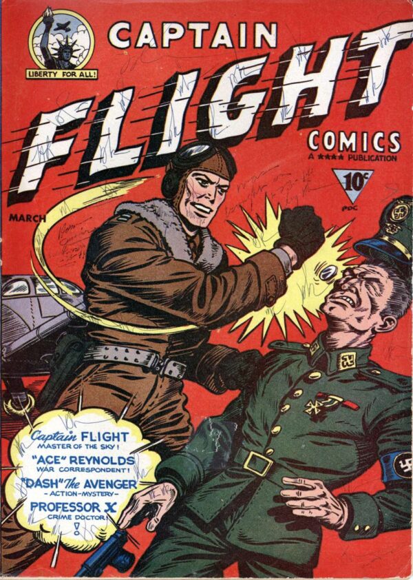 Captain Flight Comics No1: Golden Age War Comic Book | March 1944