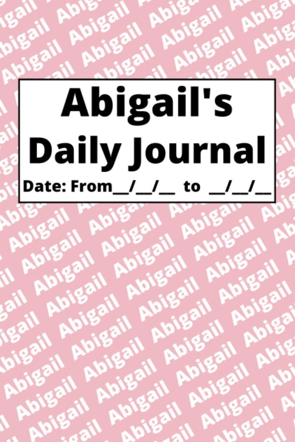 Personalized Daily Journal – Abigail: Pink cover