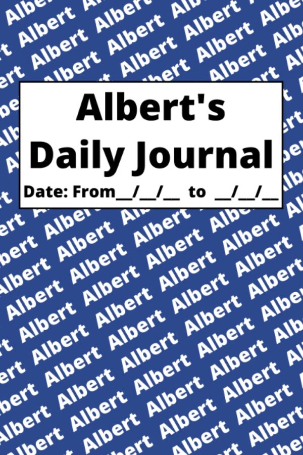Personalized Daily Journal – Albert: Blue cover