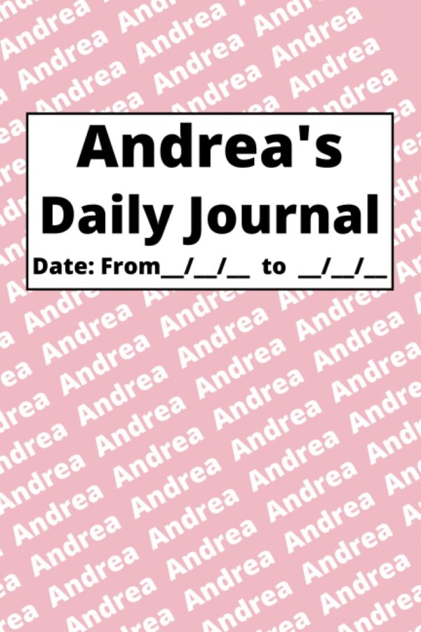 Personalized Daily Journal – Andrea: Pink cover