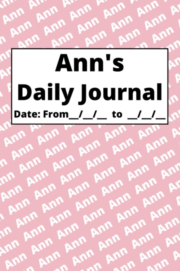 Personalized Daily Journal – Ann: Pink cover