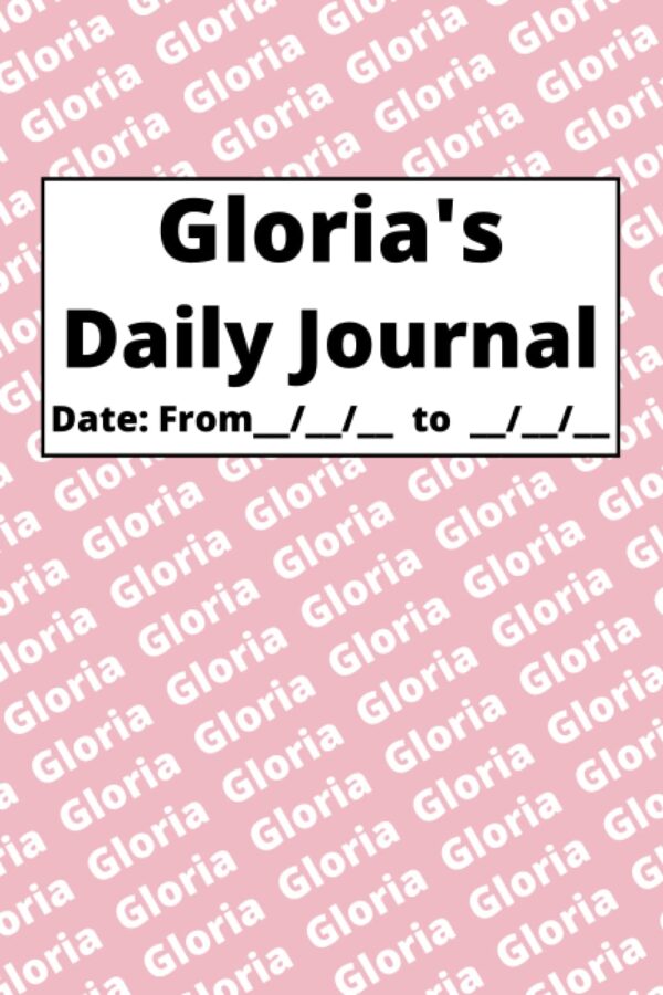 Personalized Daily Journal – Gloria: Pink cover
