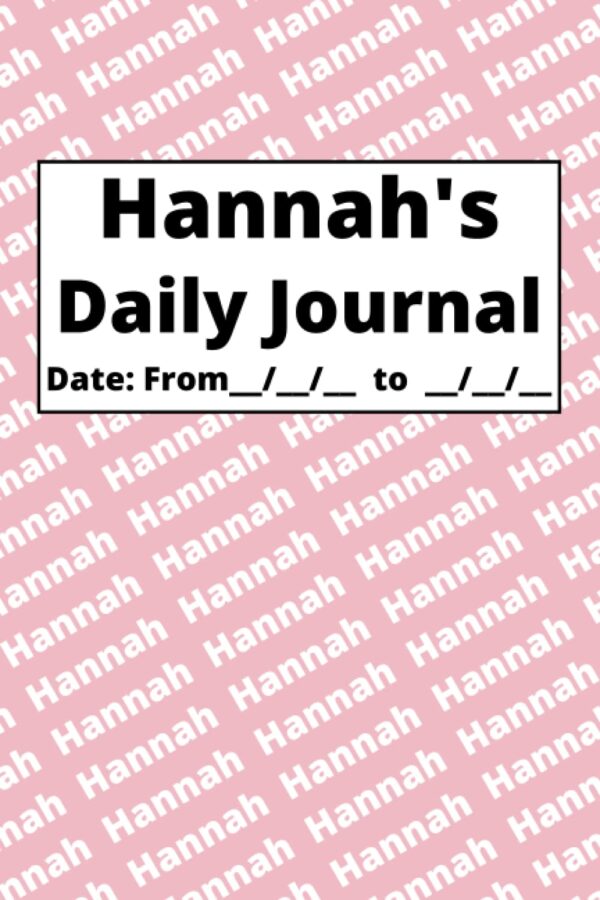 Personalized Daily Journal – Hannah: Pink cover