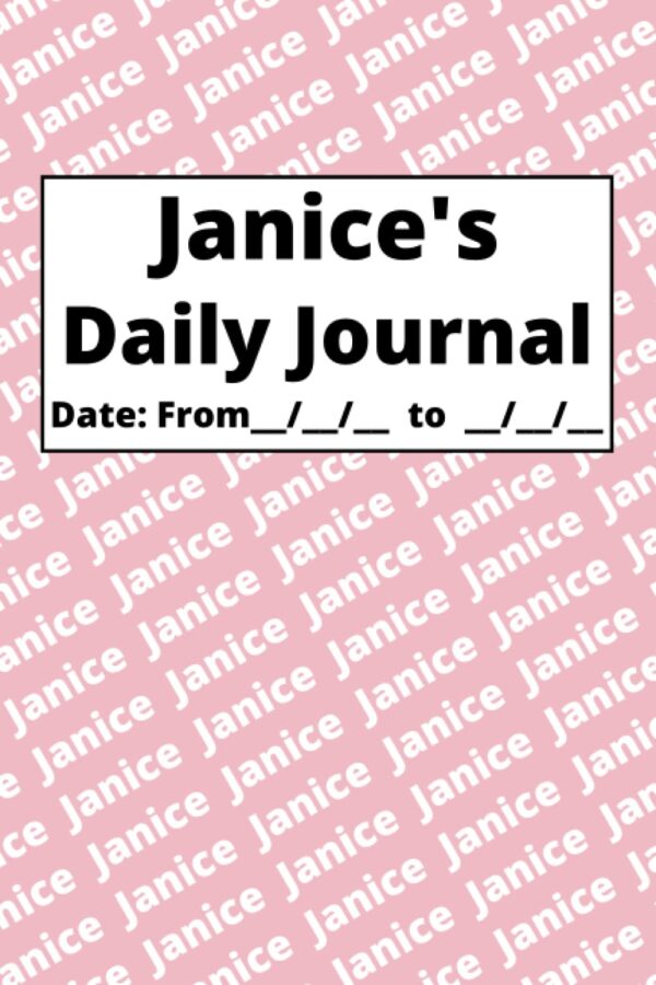 Personalized Daily Journal – Janice: Pink cover