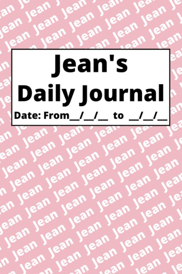Personalized Daily Journal – Jean: Pink cover