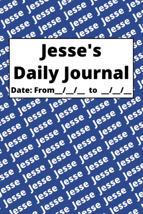 Personalized Daily Journal – Jesse: Blue cover