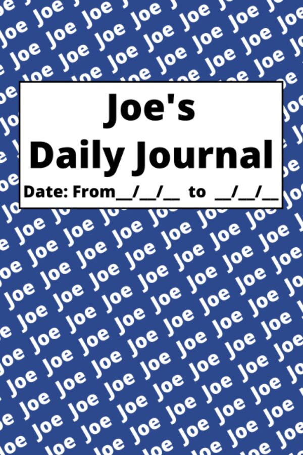 Personalized Daily Journal – Joe: Blue cover