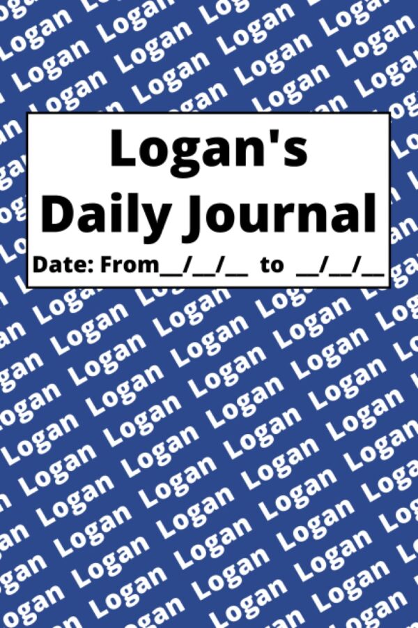 Personalized Daily Journal – Logan: Blue cover