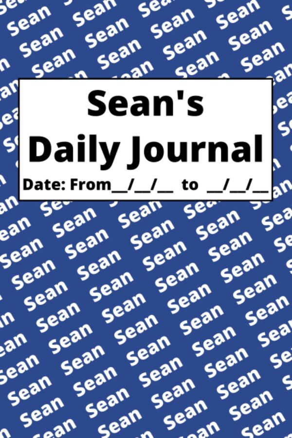 Personalized Daily Journal – Sean: Blue cover
