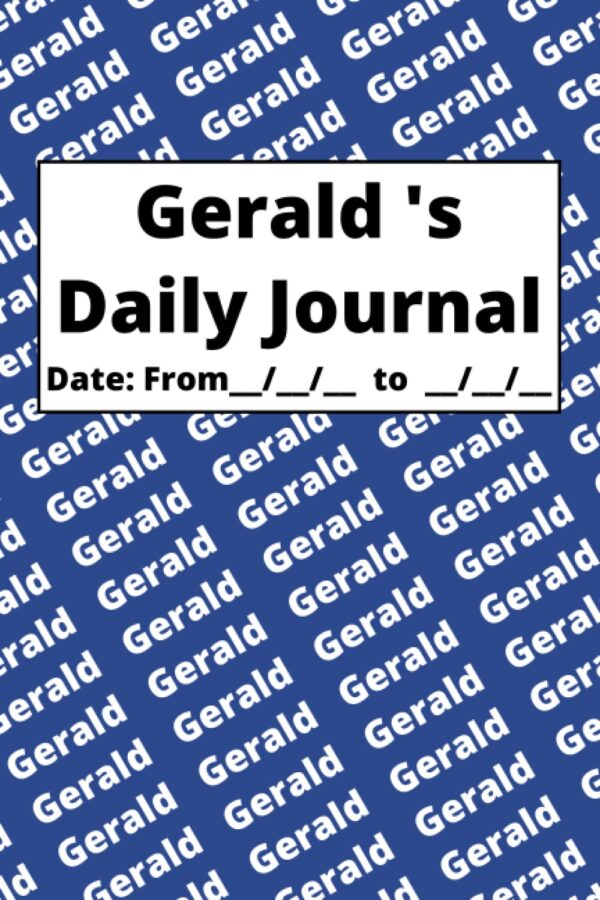 Personalized Daily Journal – Gerald: Blue cover