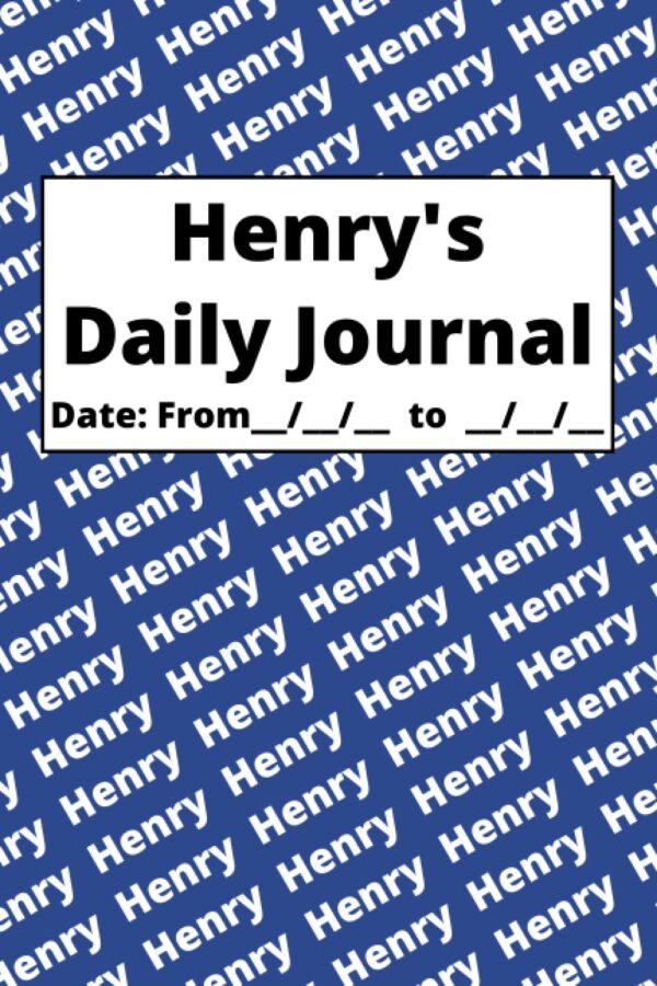 Personalized Daily Journal – Henry: Blue cover