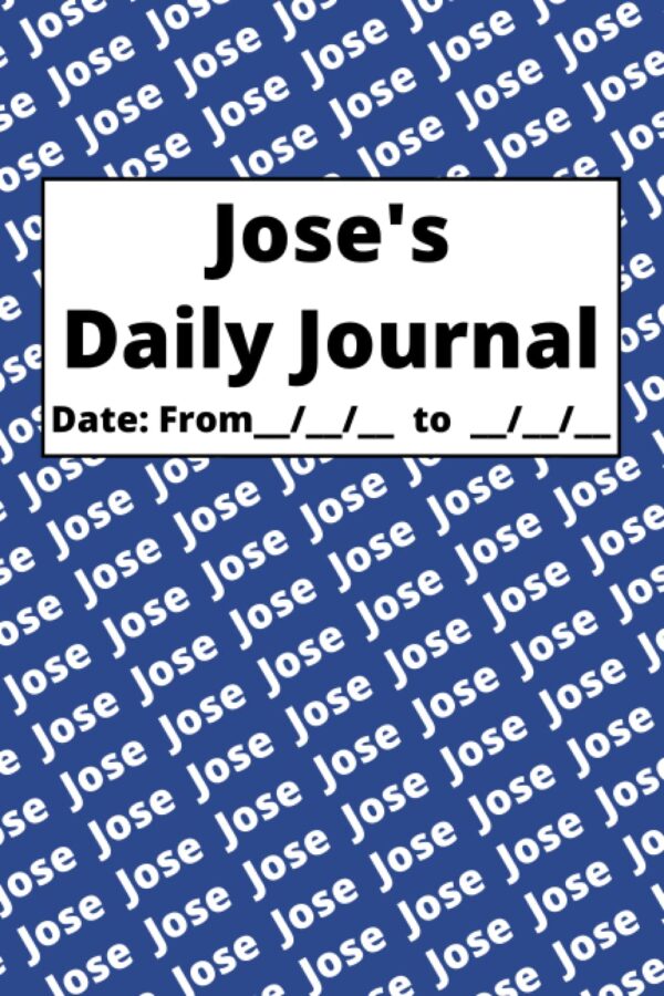 Personalized Daily Journal – Jose: Blue cover