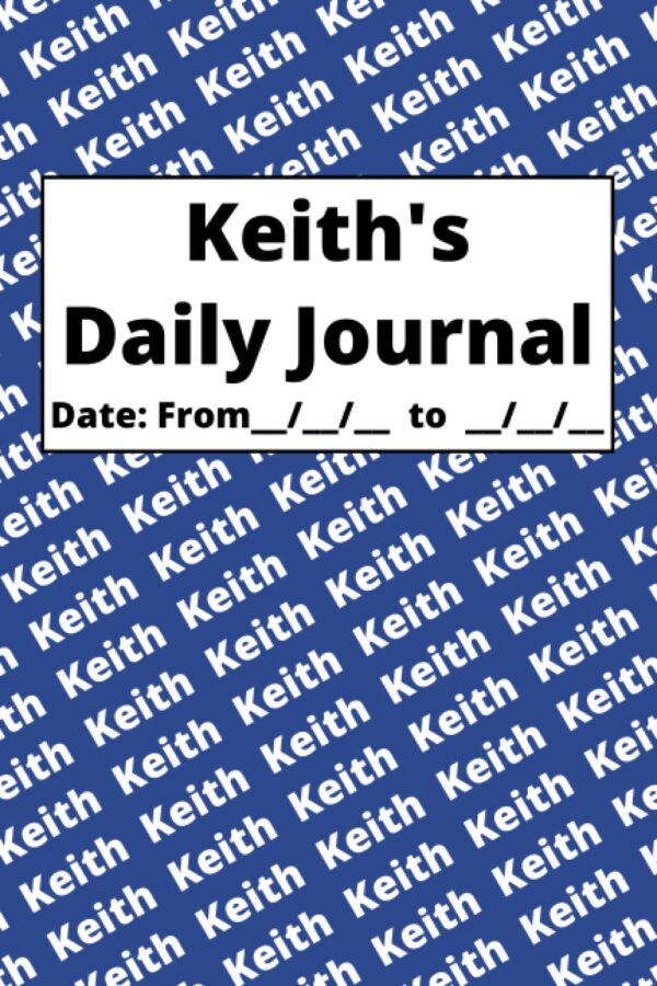 Personalized Daily Journal – Keith: Blue cover