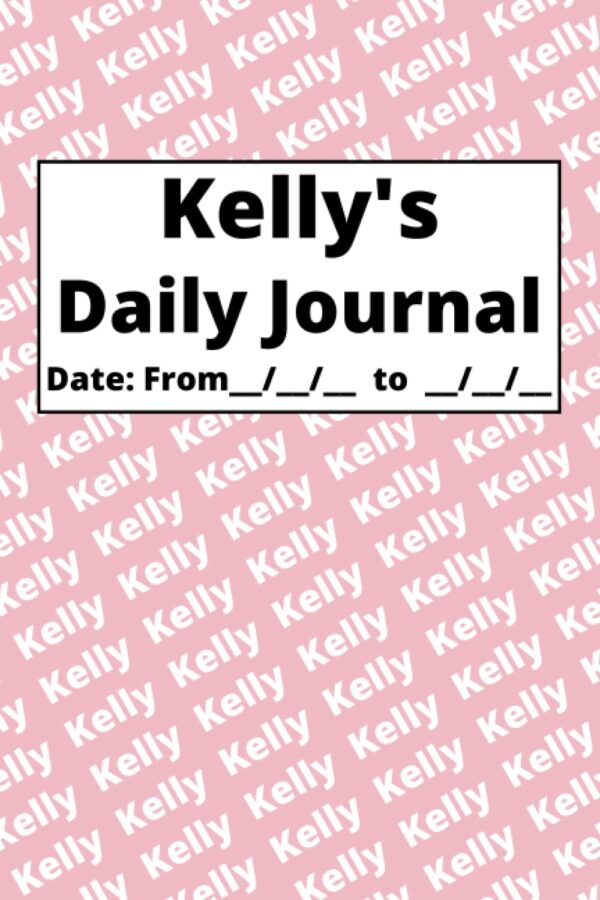 Personalized Daily Journal – Kelly: Pink cover