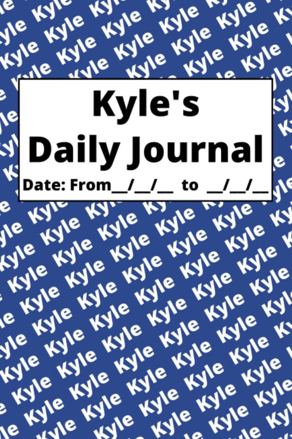 Personalized Daily Journal – Kyle: Blue cover