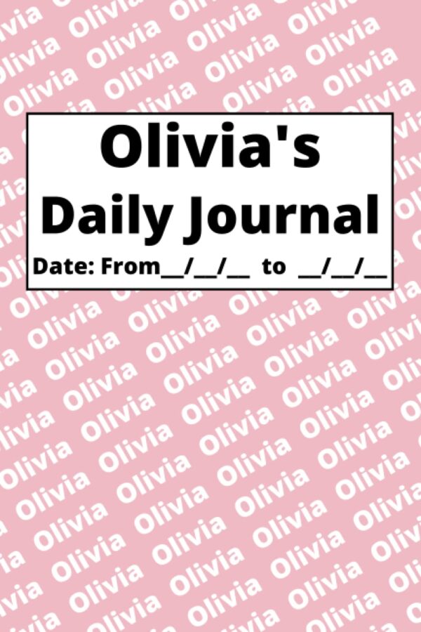 Personalized Daily Journal – Olivia: Pink cover