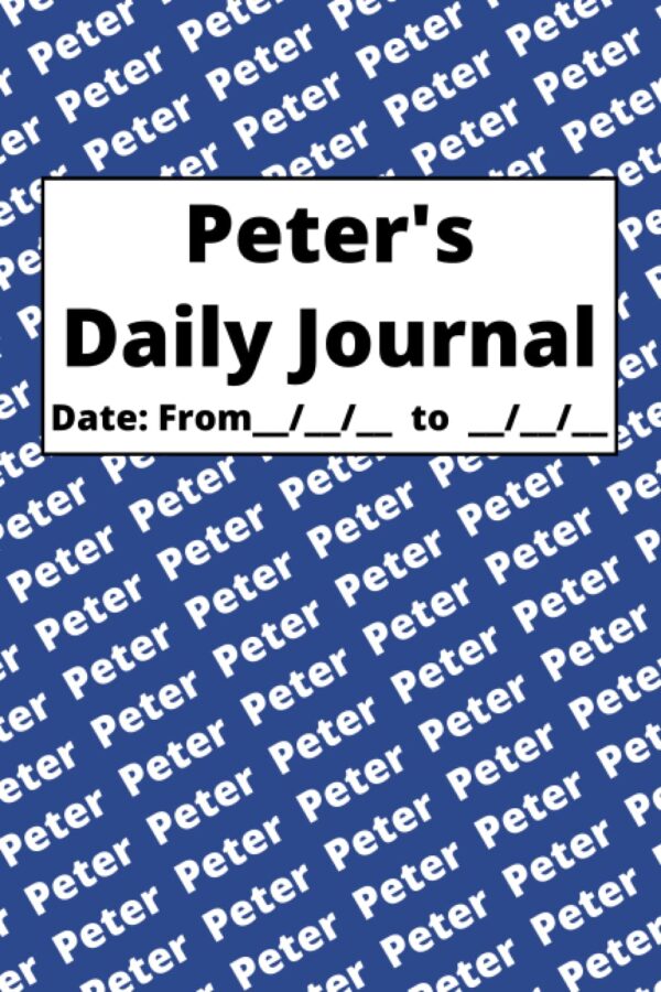 Personalized Daily Journal – Peter: Blue cover