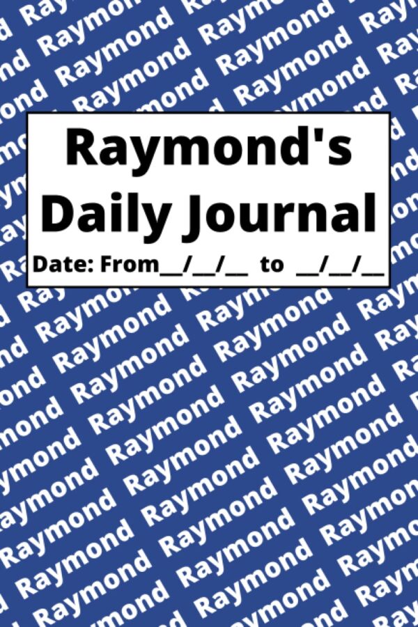 Personalized Daily Journal – Raymond: Blue cover