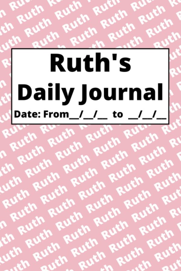 Personalized Daily Journal – Ruth: Pink cover