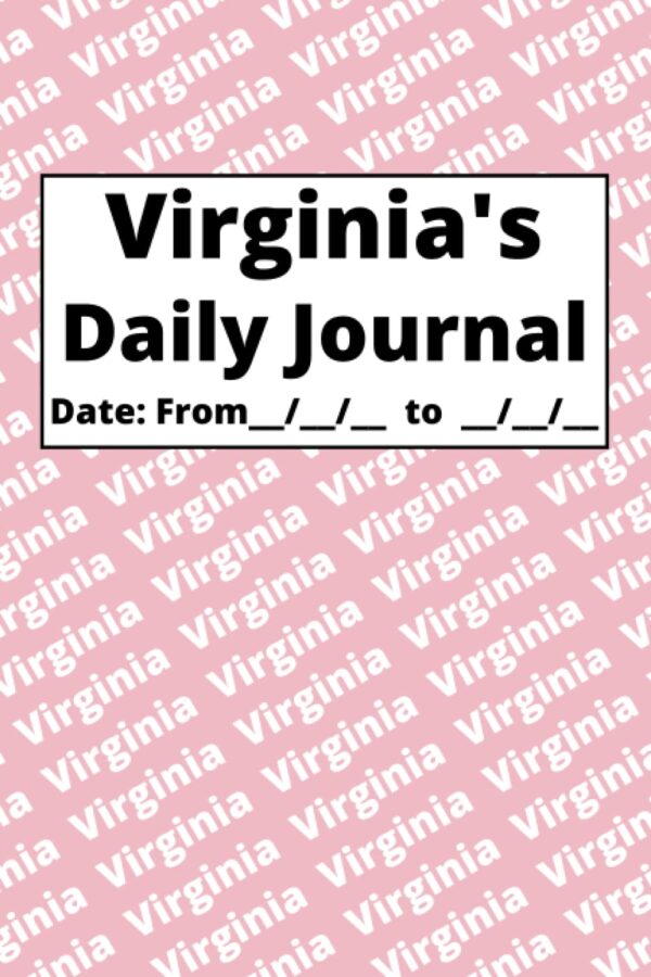 Personalized Daily Journal – Virginia: Pink cover