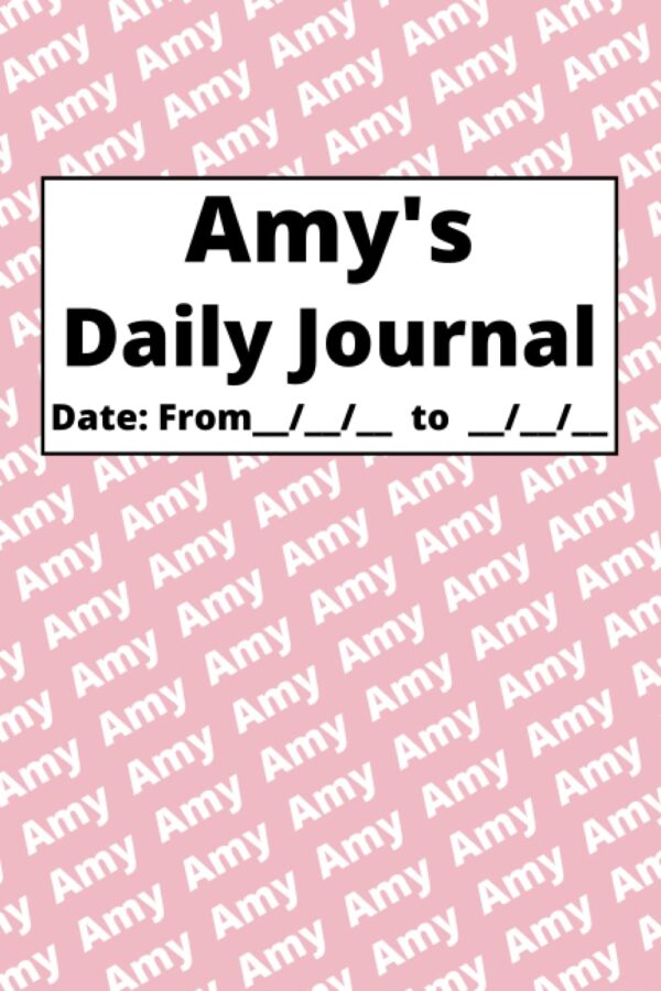 Personalized Daily Journal – Amy: Pink cover