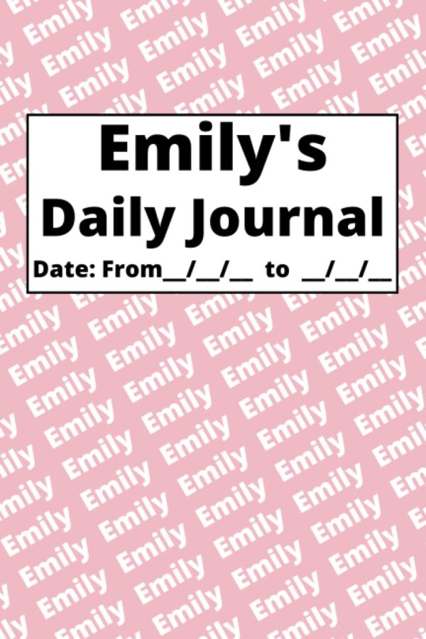 Personalized Daily Journal – Emily: Blue cover