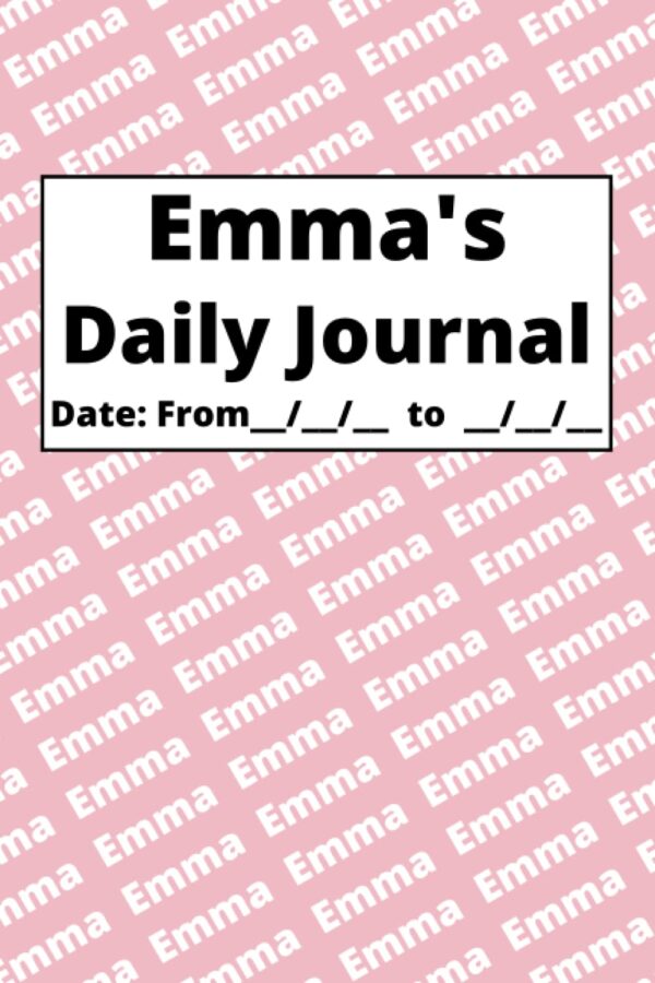 Personalized Daily Journal – Emma: Pink cover