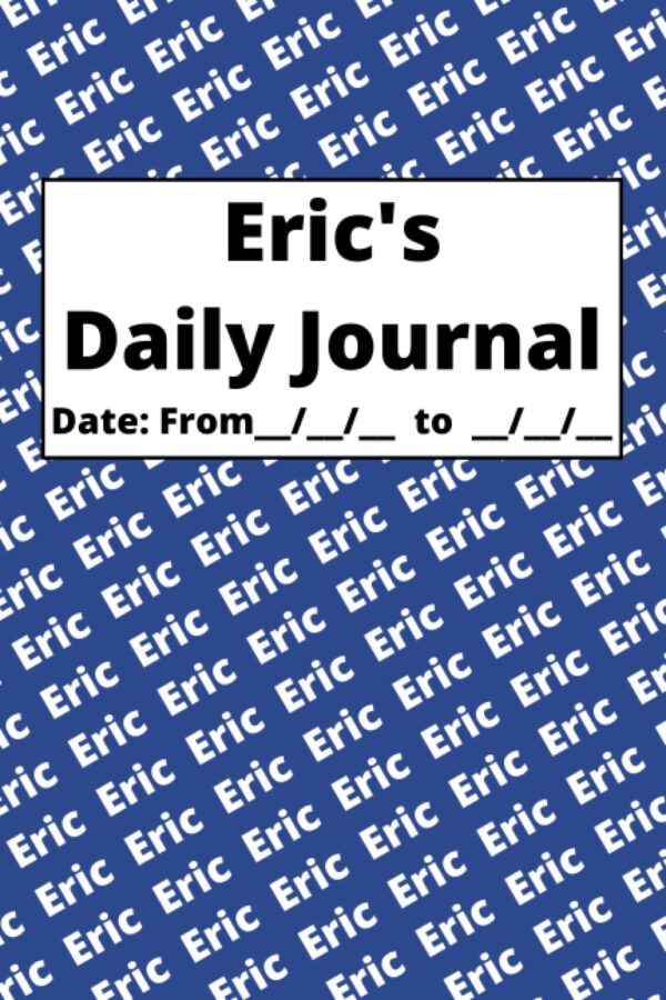 Personalized Daily Journal – Eric: Blue cover