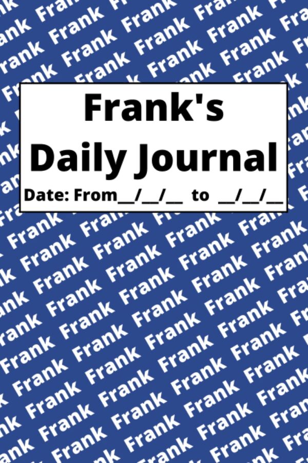 Personalized Daily Journal – Frank: Blue cover