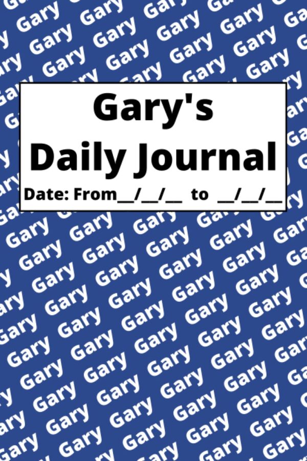 Personalized Daily Journal – Gary: Blue cover