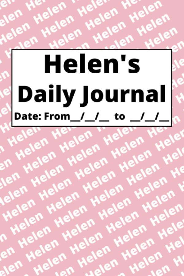 Personalized Daily Journal – Helen: Pink cover