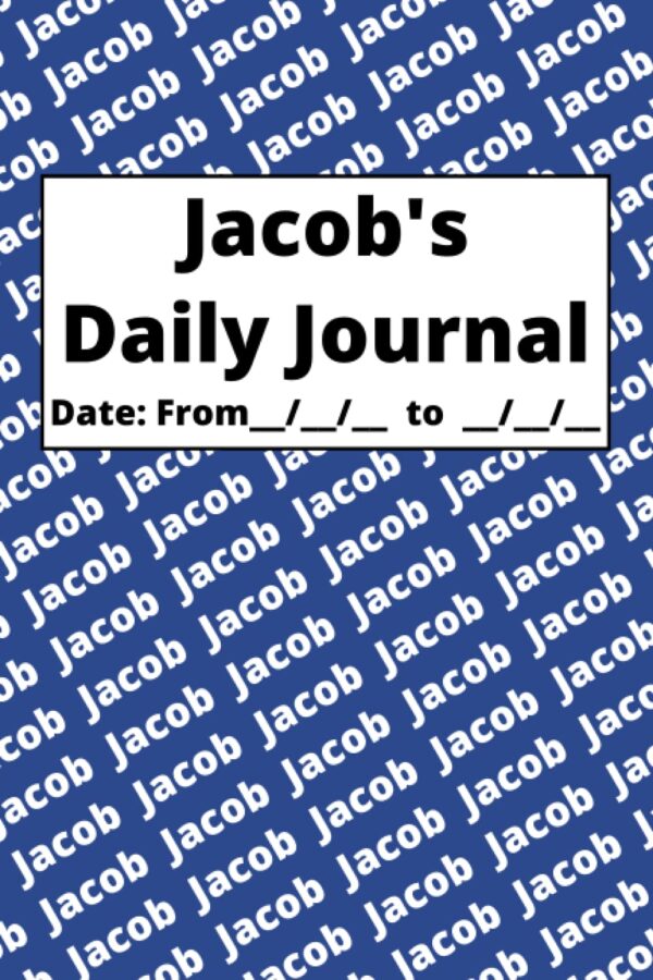 Personalized Daily Journal – Jacob: Blue cover