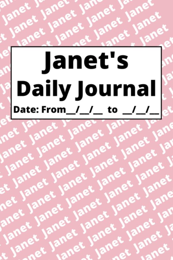 Personalized Daily Journal – Janet: Pink cover