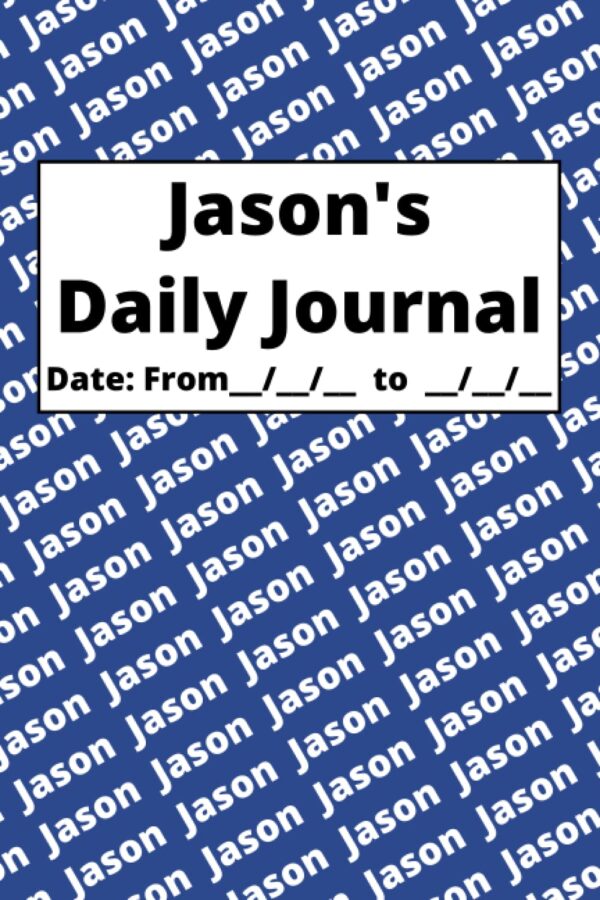 Personalized Daily Journal – Jason: Blue cover