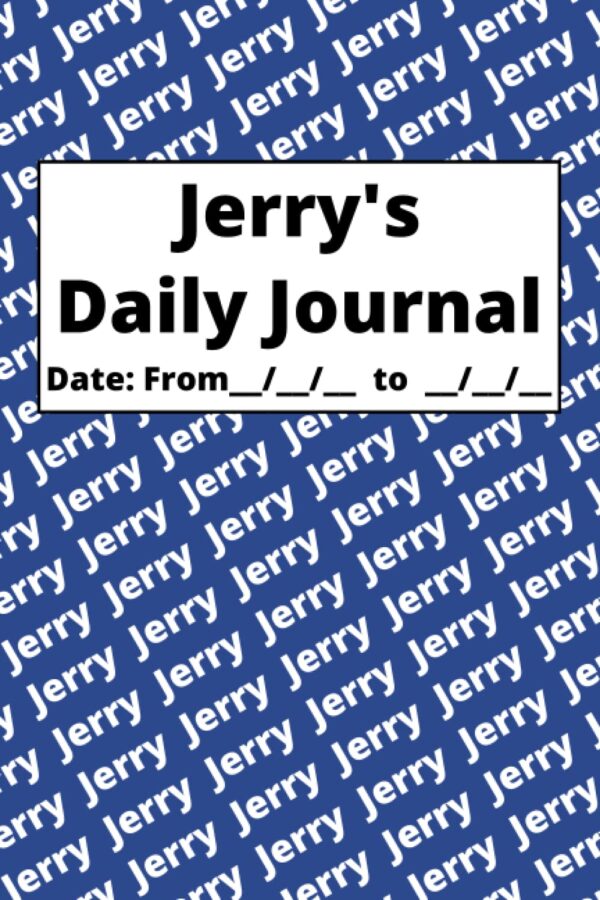 Personalized Daily Journal – Jerry: Blue cover